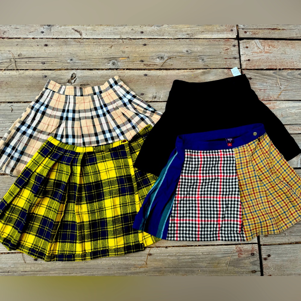 School Girl Plaid Skirt Bundle